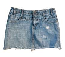 Mini Low Waist Denim Skirt