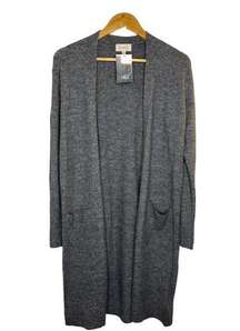 No Rest For Bridget Gray Cute & Soft Long Length Cardigan Womens Medium NEW Gift