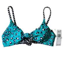 Raisins Caliente Love reversible leopard print bikini top