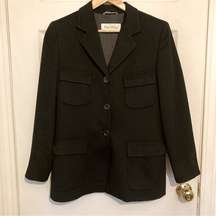 MaxMara Utility Cargo Pocket Wool Peacoat