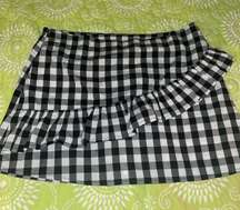 Black And White Plaid Skirt