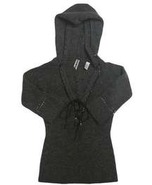 BKE The Buckle Wool Hoodie Gray Small Sequins Trim