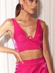 Runaway the Label Astrid Top in Fuchsia NWT Sz. M