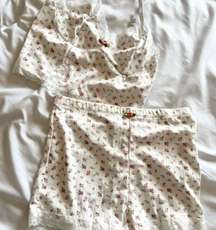 Pajama Shorts Top Set