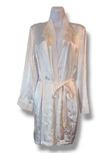 Linea Donatella Embellished Bridal Robe Women's Size S/M