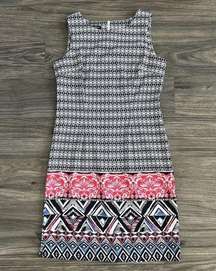 Italy Sleeveless Geometric Shift Dress Size‎ 6