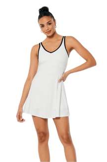 energize active white scoop dress - medium