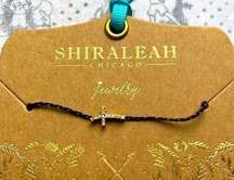 Shiraleah Navy Mala Cross Bracelet