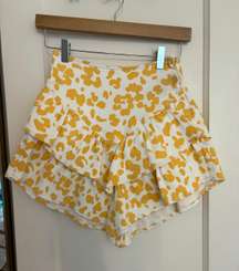 Yellow And White Skirt