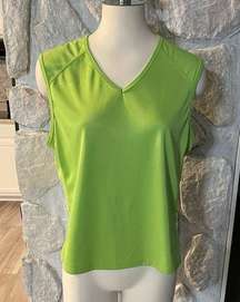 Prospirit Lime Neon Green Moisture Wicking Work Out Tank Top- Size XL