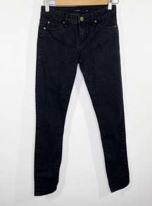 Harper Black Cotton Blend Denim Skinny Jeans Women's Size 25
