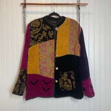 Alex Ku Women’s Embroidered Patchwork Vintage Cardigan Jacket Size 1X