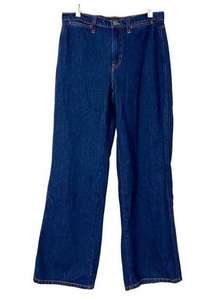 Banana Republic Jeans Women's High-Rise Wide Leg Indigo Stretch Size 27