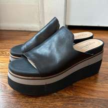 Black Platform Mules