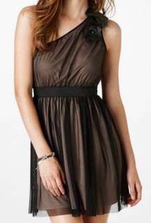 Outfitters One Shoulder Mesh Tulle Dress