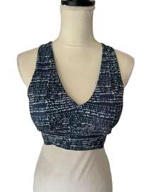 NWT Cleo Harper Abstract Navy/White Indy Bralet - M