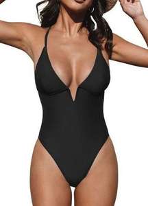 NWT  Deep V Neck Swimsuit