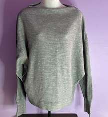 WE The Free Gray Boat Neck Long Sleeve Top Size Medium