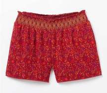 New Womens Matilda Jane Enchanted Garden Smocked Hawaiian Lei Printed Shorts - L