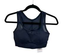 NEW Cleo Harper Sports Bra Size XS Womens Glow Bralet Navy Mesh With Pads Run