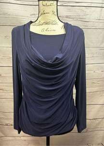 Coldwater Creek size XS blue long sleeve blouse - 2554