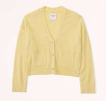 Abercrombie and Fitch Classic Short Cardigan Yellow 