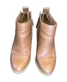 Women’s DV Dolce Vita Jameson Double Zip Heeled Ankle Boots in brown size 7