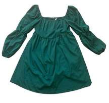 Exlura Green Puff Sleeve Mini Dress M