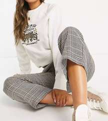 plaid cropped pants