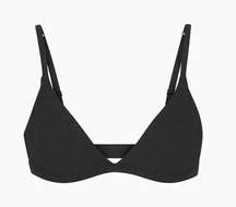 NWOT Skims Cotton Jersey Triangle Bralette in Black Size XXS/XS