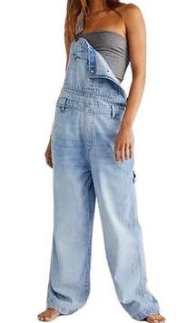 BOYISH The Kenny Pocketed Denim Overalls Blue Medium Wash Relax Size 26-S, NWT