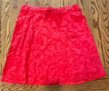 Red Floral Skirt