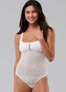 Gilly Hicks White Lace Strappy Back Cheeky Bodysuit - Medium