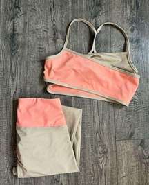 LA Made Coral & Tan Athletic Set