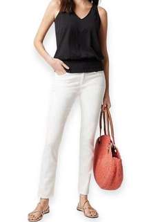 J.Jill Denim Authentic Fit Slim-Leg White Jeans