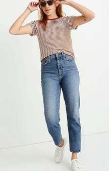 Madewell Classic Straight Denim High Rise Jean in Blue Wash Size 29