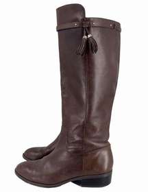 RALPH LAUREN MARSALIS BROWN LEATHER RIDING BOOTS EQUESTRIAN WOMENS 7.5 $495