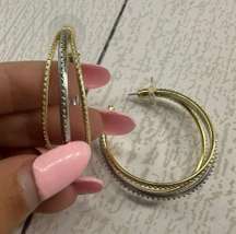 Mixed Metal Hoops