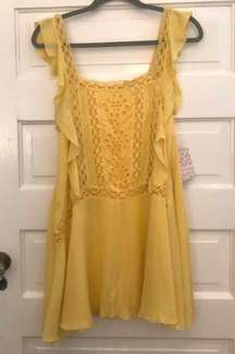 NWT Yellow Eyelet Dress