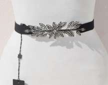 Stone Leaf Elasticized Waist Belt