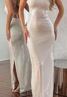 White Maxi Slip Dress