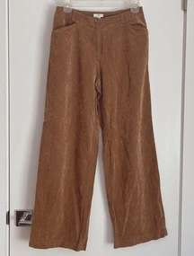 J.Jill Cognac Soft Corduroy Wide Leg Pants Size 4