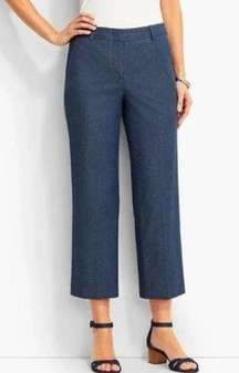 TALBOTS Blue Chelsea Cropped Straight Leg Pants Sz 12