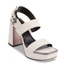 DKNY Bibiana Platform Sandals in Cream Size 9, Comes in Original Box Retail $139