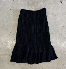 Vintage Black Lace Midi Skirt