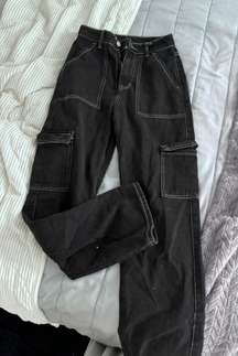 Black Cargo Jeans 