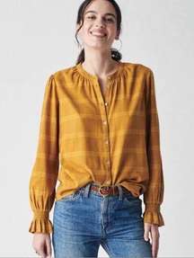 NEW Faherty HARPER TOP IN ASPEN GOLD PLAID