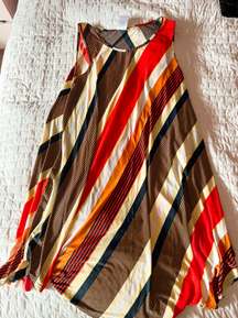 India Boutique Striped Multi-Colored Dress/Coverup