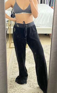 Black Velvet Sweatpants