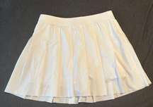 White Pleated Skirt With Built in Shorts 